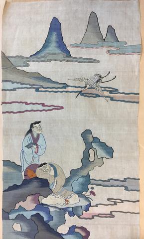 Unknown, Pair of Tapestry Panels with Scenes from Chinese Legends, 19th century