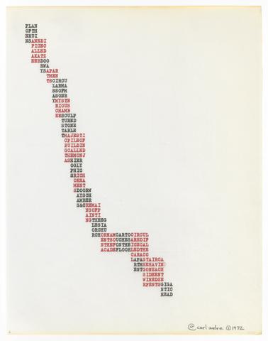 Carl Andre, PLAN from Yucatan, 1972