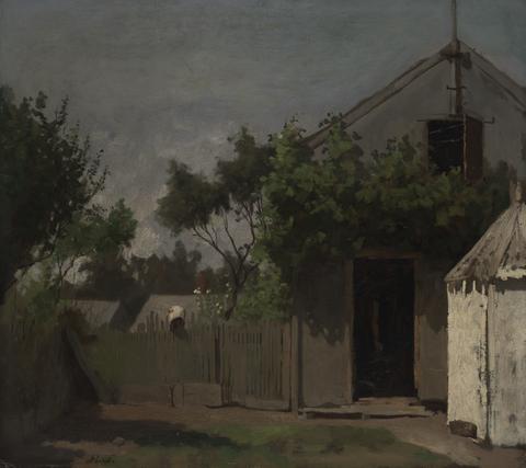 Eastman Johnson, The Back Fence, ca. 1870–80