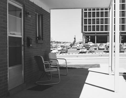 Robert Adams, Untitled (patio with chairs), 1970–74