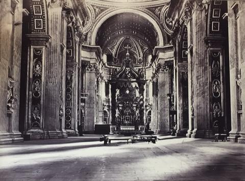 Josef Spithöver, Untitled (St. Peter's Basilica interior), ca. 1850s–70s