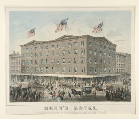 Napoleon Sarony, Hunt's Hotel...New York, mid 19th century