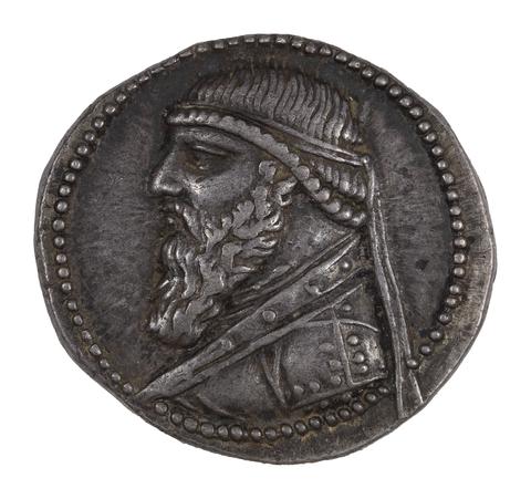 Mithridates II of Parthia, Tetradrachm of Mithradates II from Parthia, 123–88 B.C.
