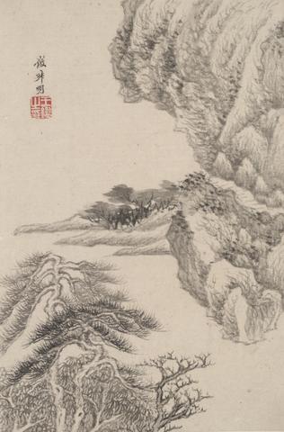 Wang Jian, Landscape in the Style of Various Old Masters: Landscape after Wang Meng (1308–1385), 1669