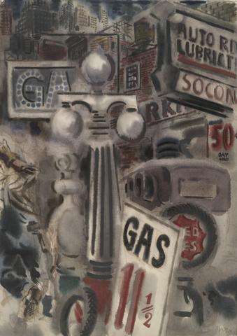 George Grosz, The Filling Station, 1934