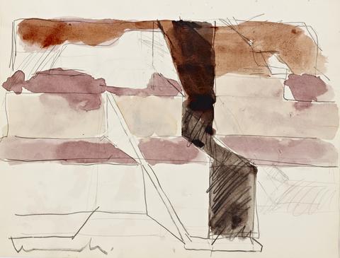 Manuel Neri, Architectural Forms - Tula Drawing No. 19 [Rock No. 76], 1969