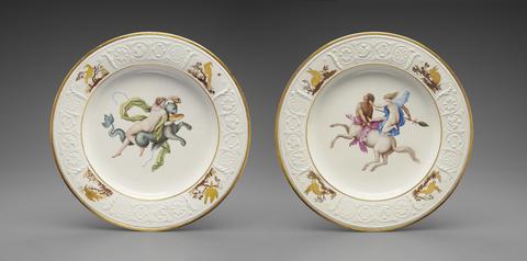 Real Fabbrica Ferdinandea, Pair of Plates from the "Herculaneum Service", 1781–82