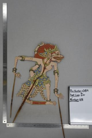 Unknown, Shadow Puppet (Wayang Kulit) of Anolo, from the set Kyai Drajat, early 20th century