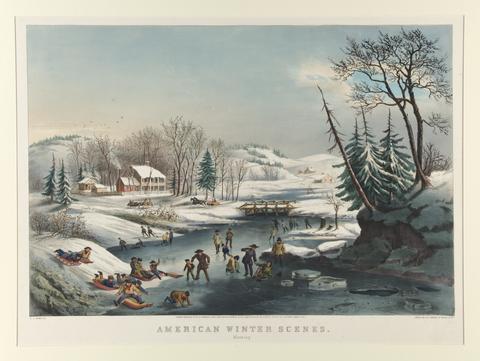 Nathaniel Currier, American Winter Scenes./ Morning, 1854