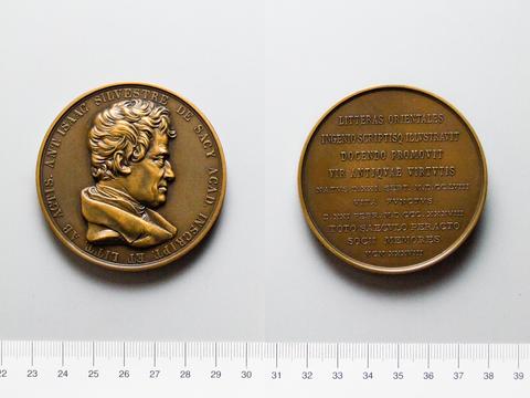 Alexis Joseph Depaulis, Medal of Antoine Isaac Silvestre de Sacy (1758-1838), 1938