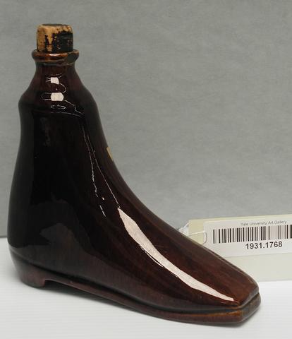 Unknown, Bottle In Form Of Shoe With Cork, ca. 1840–70