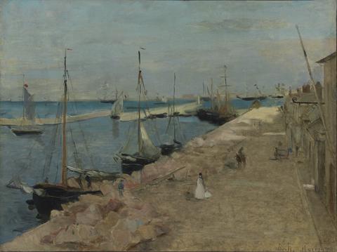 Berthe Morisot, The Harbor at Cherbourg, 1871