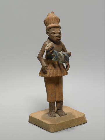 Thorn Carving of Standing Figure with Necklace, mid-20th century