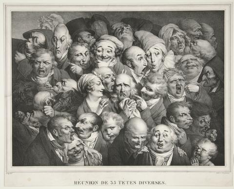 Godefroy Engelmann, Réunion de 35 têtes diverses (Reunion of 35 Different Heads), ca. 1820s