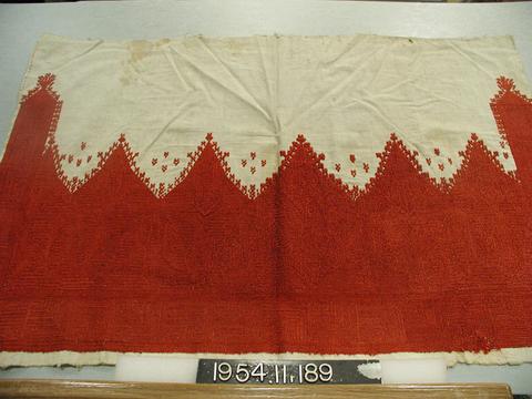 Unknown, Length of embroidered cotton, coarse cotton cloth, n.d.