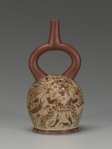 Unknown, Stirrup Vessel with a Pair of Combatants, A.D. 400–700
