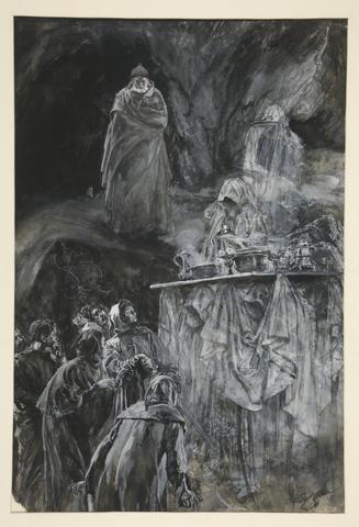 Edwin Austin Abbey, The Banquet, illustration for Act III, Scene iii, The Tempest, ca. 1891