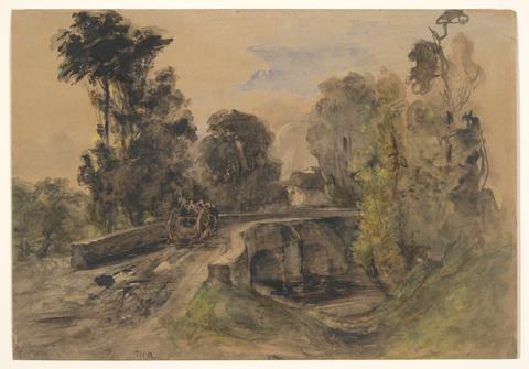 Pierre-Etienne-Theodore Rousseau, The Stone Bridge, ca. 1830