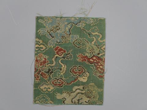 Unknown, Textile Fragment with Dragons in Clouds, 1615–1868