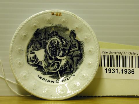 John Thomson & Sons, Cup Plate, "Indian Chiefs", ca. 1855