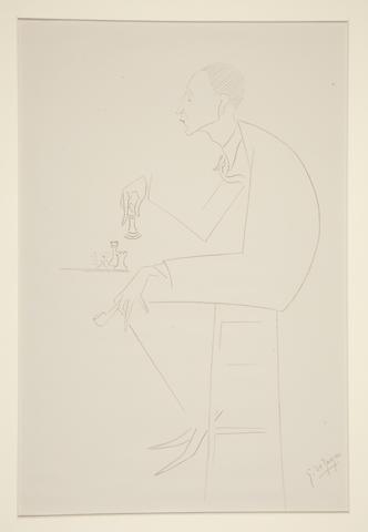 Georges de Zayas, Caricature of Marcel Duchamp, from Caricatures par Georges de Zayas..., 1919