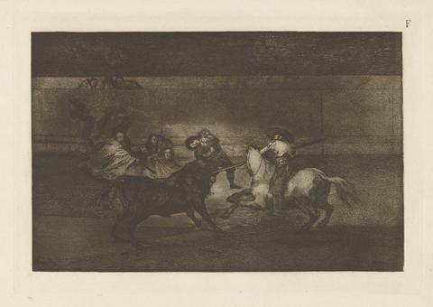 Francisco Goya, Mort de Pepe Illo (Death of Pepe Illo, 3rd Composition), Plate F from La tauromaquia (third edition), 1876