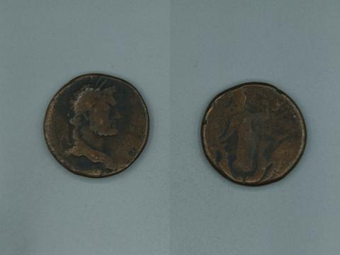 Caracalla, Roman Emperor, Coin of Caracalla, Roman Emperor from Berytus, Phoenicia, 218–217
