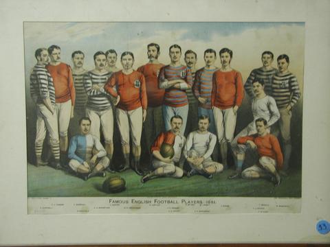 Willatt & Grover, Lithos Nottingham, Famous English Football Players, 1881