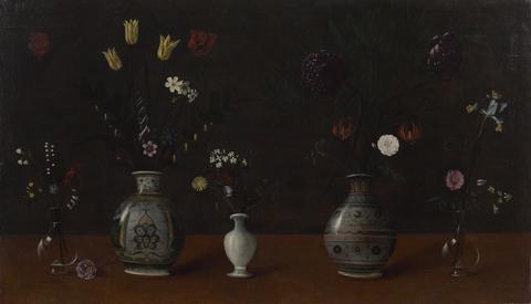 Orsola Maddalena Caccia, Vases of Flowers on a Table, ca. 1625
