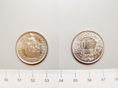 Bern, 1 Franc from Bern, 1968