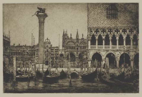 Mortimer Menpes, The Piazza of St. Mark, Venice, 1910–11