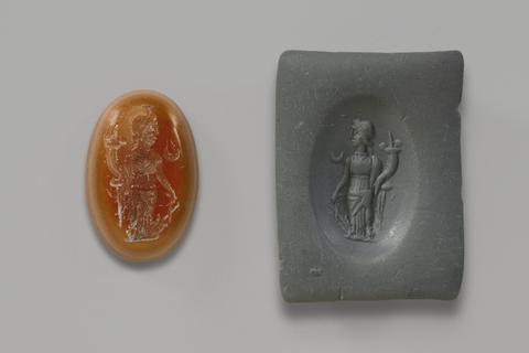 Unknown, Intaglio with carving of Tyche, 2nd Century