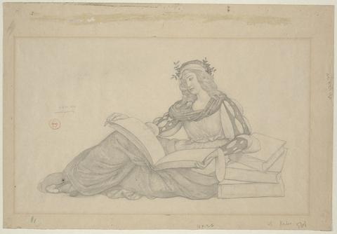 Henry Siddons Mowbray, Untitled [Graphite study for mural decorations in the Morgan Library, New York of 1905], ca. 1905