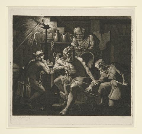 Karl Russ, Jupiters Besuch bei Philemon und Baucis (Jupite visits Philemon and Baucis), 1809