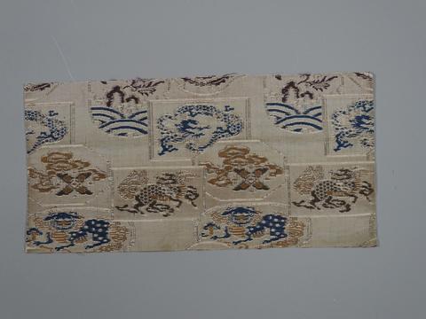 Unknown, Textile Fragment with Dragons and Lion-Dogs, 1615–1868