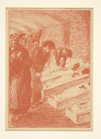 Théophile Alexandre Steinlen, La Reconnaissance (Identification), from Les Gueules Noires (The Miners), 1907