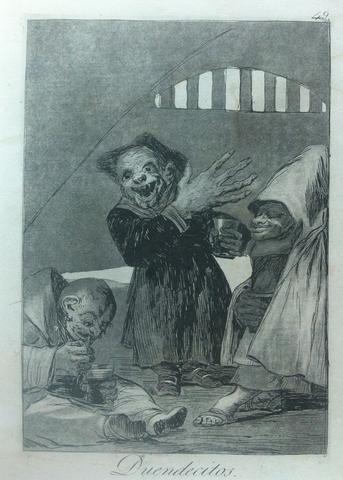 Francisco Goya, Duendecitos (Hobgoblins), Plate 49 from Los Caprichos, 1797–98, later printing