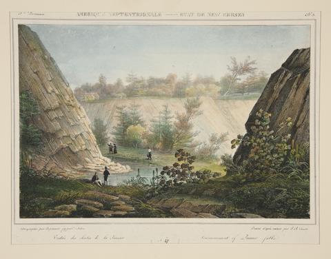 John Rubens Smith, Amerique Septentrionale - Etat de New-Gersey. N. 47, pl. 3...Commencement of Passaic falls, 1828–1829