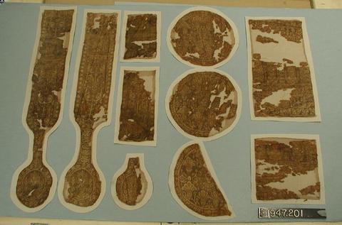 Unknown, 10 Pieces from trimming of tunic, 6th–7th century