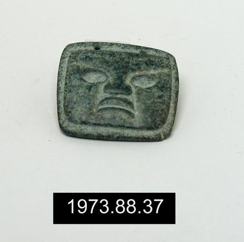 Unknown, Square pendant, with representation of face, n.d.