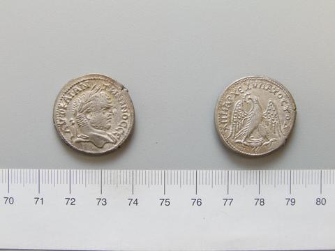 Caracalla, Roman Emperor, Tetradrachm of Caracalla, Roman Emperor from Berytus, 215–17