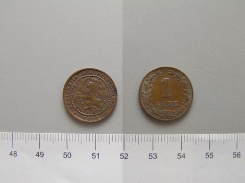 William III, King of the Netherlands, 1 Cent of William III, King of the Netherlands from Utrecht, 1882