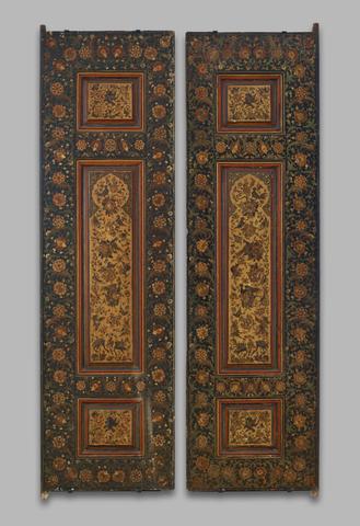 Unknown, Doors from Chihil Sutun with Flowers and Animals, ca. 1706 (rebuilding of monument originally constructed in 1647)