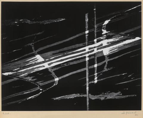 Otto Steinert, Spuren auf Schwarz (Trails on black), 1954