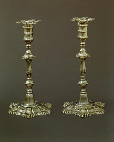 Myer Myers, Pair of Candlesticks, 1755–60