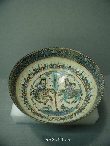 Unknown, Bowl with Two Equestrians, late 12th to mid-13th century