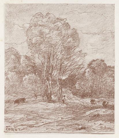 Jean-Baptiste-Camille Corot, Le dormoir des vaches (The Cow Pasture), 1871