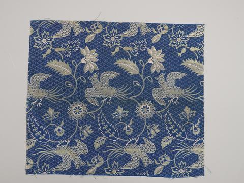 Unknown, Textile Fragment with Birds on Scrolling Stems, 1615–1868