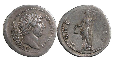 Hadrian, Emperor of Rome, Cistophorus of Hadrian, Emperor of Rome from Mint B, 129