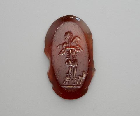 Carved Intaglio Gemstone with Good Shepherd, 3rd–4th century A.D.